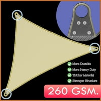 Colourree 26 '29' 38,95 'Siva desnog trokuta Veličina super prstena Sunčana hladovina Jedro Ctawtn Nadstrešnice Tende za popločano dvorište - Komercijalna teška dužnost - GSM - Godinama garancije