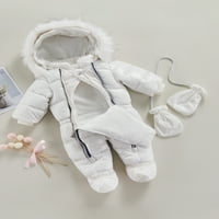 Nituyy Toddler Baby Girls Boys Topli Snowsuit Hoodie Kombinezon Sa Patentnim Zatvaračem Dugi Rukav Jednodijelni
