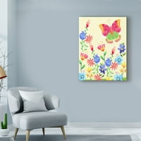 Zaštitni znak likovne umjetnosti' leptiri i cvijeće šareno ' platnena Umjetnost Lise Powell Braun