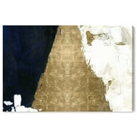 Wynwood Studio Abstract Wall Art Canvas Prints 'Night And Day' Paint-Gold , Gold
