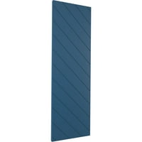 Ekena Millwork 12 W 60 H True Fit PVC dijagonalna ploča modernog stila fiksne kapke, boravak plava