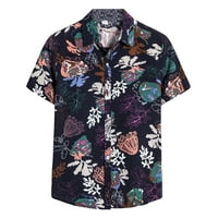 Muška bluza ljetni modni zgodni muški kardigan Muška kratka rukava košulja cvijet muškarci majice plaža
