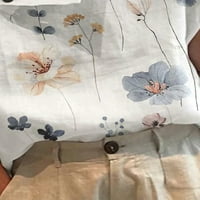Cilcicy Women Skew ovratnike Retro cvjetna bluza za ovratnik