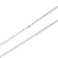 Nuragold 14k bijeli zlatni čvrsti kubanski lanac privjesak ogrlica, muški ženski kopča od jastoga 16 -
