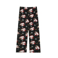 Kiplyki ženske pidžame bavi se radnom dnevnom božićnim PJ-ima za obiteljski set Crvene plaćene top andlong hlače za spavanje