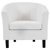 Modway prospekt kanala Tufted performanse baršunaste fotelja u bijeloj boji