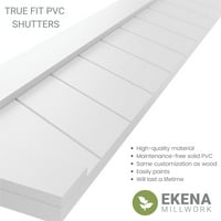 Ekena Millwork 18 W 68 H True Fit PVC Single Panel Chevron Modern Style fiksni Mount roletne, okean Swell