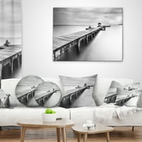 Drveni morski most Demandart - Seascape Photography Backing Jastuk - 12x20