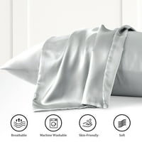 Jedinstvena povoljna satenska koverta za zatvaranje jastučnice za zatvaranje sa srebrom 17 x25