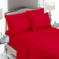 Elegantna udobnost serija Egipatska kvaliteta Super Mekani bora s 2-komadnim jastučnice - kraljevska veličina - crvena