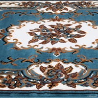 AllStar Blue Woven visokokvalitetni tepih. Tradicionalno. Perzijski. Cvijet. Zapadno. Dizajnerska prostirka