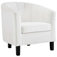Modway prospekt kanala tufted performanse baršunaste fotelje set u bijeloj boji