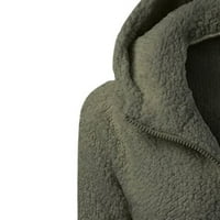Jsaierl Womens Sherpa jakna Zip up Fleece dukseve s dugim rukavima topla zimska jakna od zime