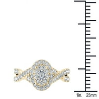 Carat T. W. Diamond 10kt zaručnički prsten od žutog zlata
