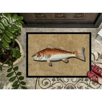Carolines Treasures 8807JMAT Crvena riba u zatvorenom ili vanjskom prostirku 24x36, 36 L 24 W, višebojna
