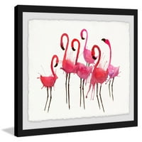 Ples Flamingos Uokvirena Slika Art Print, 30.00 1.50