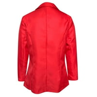 Foraging rupica za žene rever ogrtač dugi kaputi blejzeri dame Casual ured odijelo Outwear lubenica Crvena