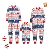 Božićna Pidžama Za Porodični Komplet Odjeće Za Spavanje Sa Printom Salongewear Jumpsuit