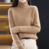 Simu ženski jesen Casual trendi džemper jesen novi džemper sa Dolčevicom dame labave velike veličine debeli