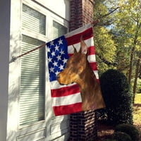 Caroline's blaga SS4224-Zastava-roditeljska američka zastava sa zastava u Doberman, višebojna