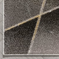Pa Woven Fairmont Arthur Geometrijski mramorni uzorak siva glam teksturirana gomila 7'10 9'10 prostirki
