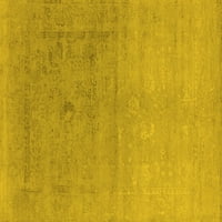 Ahgly Company Zatvoreni Pravokutnik Za Pranje U Mašini Orijentalni Žuti Tepisi Za Industrijsku Zonu, 7' 10'