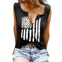 drpgunly Womens Tops Tank Tops for 4th of July Shirts Sleeless V Neck T Shirt Shirts for Women Bluses for Women Polyester, Spande Black s