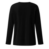 Aaiyomet Plus veličine vrhova za žene Ženske puloveče dugih rukava Košulja COWL izrez Tunika Ležerne duksere,