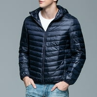Muška jesenina i zimska modna casual pune boje džep patentni paket pamučni jakni kaput