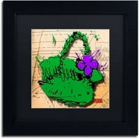Zaštitni znak likovne umjetnosti cvjetna torbica ljubičasta na zelenoj platnu umjetnost Roderick Stevens,