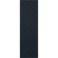 Ekena Millwork 12 W 61 H True Fit PVC dijagonalna ploča Moderni stil Kapci sa fiksnim montiranjem, noćna
