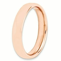 Sterling srebrni ružičasti polirani prsten