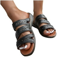 Sandale verpetriture za žene Drćene ljetne ženske ravne cipele Dame Ladies Beach Sandals Ljeto Neklizajuće