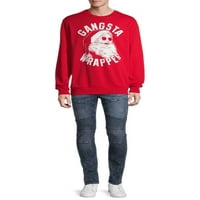 Vrijeme odmora Gangsta Santa Božić muški i veliki muški pulover grafički Duks