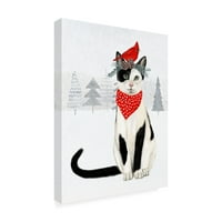 Zaštitni znak likovne umjetnosti 'Božićne mačke i psi VI' platnena Umjetnost Viktorije Borges