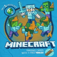 Minecraft majica za dječake sa Steveom koji se bori sa zombijima
