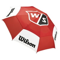 Obilazak osoblja Wilson Golf kišobran, crveno i bijelo