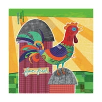 Zaštitni znak likovne umjetnosti 'Spunky Roosters 2' platnena Umjetnost Hollija Congera