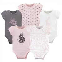 Joga Sprout Baby Girl Cotton Bodysuits 5pk, čipkasti vrt, 9-mjeseci