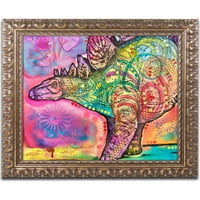 Zaštitni znak Likovna umjetnost Stegosaurus Umjetnost platna Dean Russo, Zlatni okićeni okvir