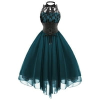 JMntiy Women Fashion Gothic Style Sexy Banket Festival Haljina čipka Vintage haljina Šifonske haljine
