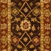 Anatolia Shirley Tradicionalni prostir za trkač vune, maslina, 2'3 12 '