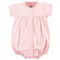 Hudson Baby dojenčad djevojke pamučne Rompers 3PK, ružičasti cvjetni, 9-mjeseci
