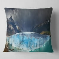 Designart Perito Moreno Glacier - jastuk za bacanje fotografije-16x16