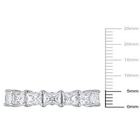 2- Carat t.g.w. Princess-Cut Moissine 10k bijeli zlatni polu vječni prsten