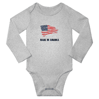 Made in America američka zastava smiješna objava Baby dugi rukavi kombinezoni Unise