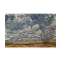 Zaštitni znak likovne umjetnosti' Texas Tree Collage ' platno Art Sisa Jasper