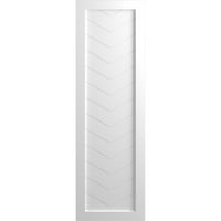 Ekena Millwork 15 W 55 H True Fit PVC jedno ploča Chevron Moderni stil fiksne kapke, bijeli