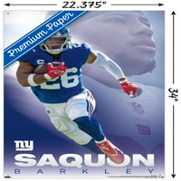 New York Giants - Saquon Barkley zidni poster sa pushpinsom, 22.375 34