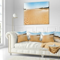 Designart egzotična tropska plaža Panorama-Moderan jastuk za bacanje morskog pejzaža - 16x16